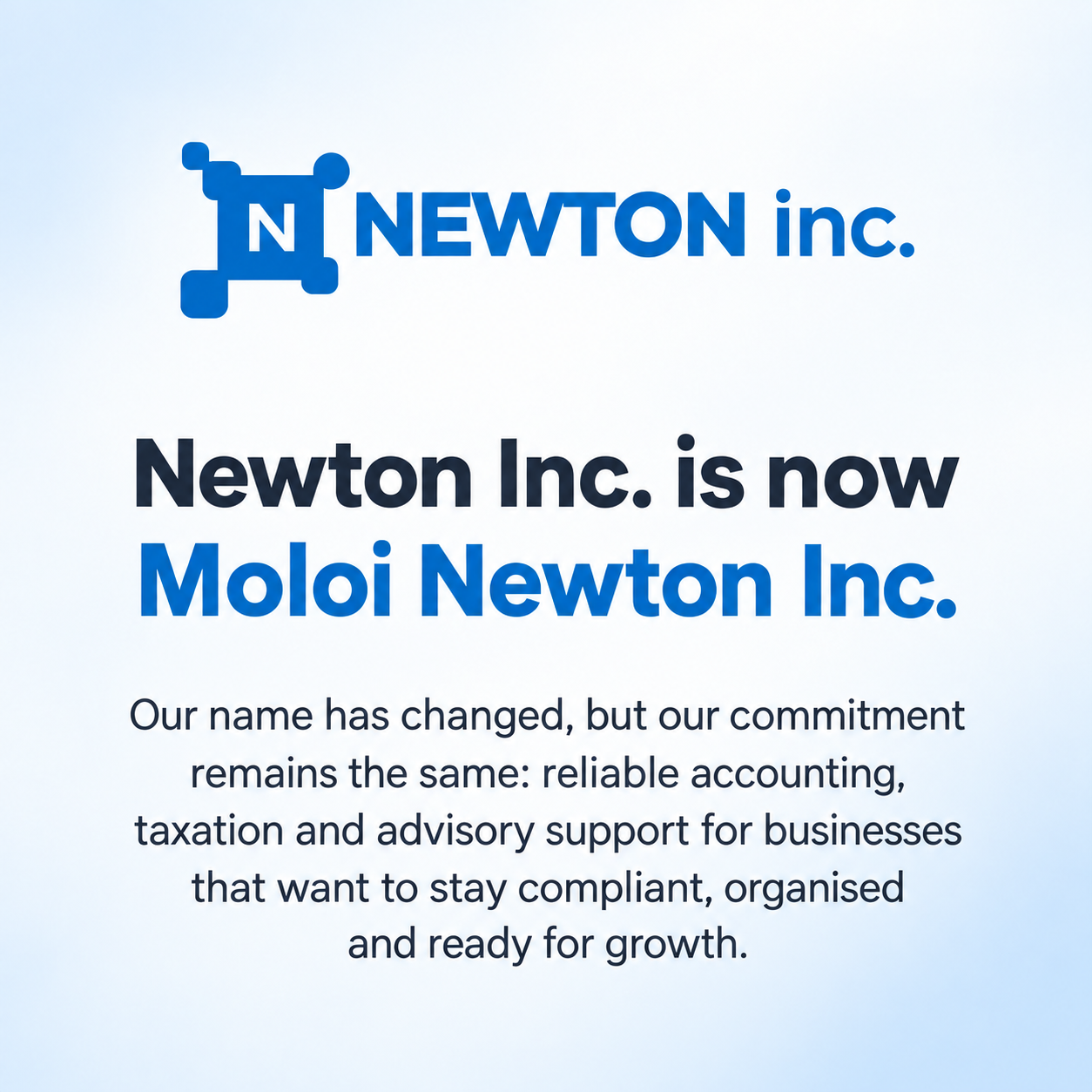 Moloi Newton Inc. Promotion
